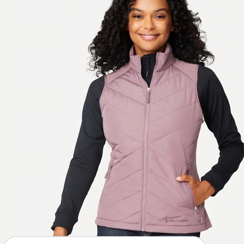 Free Country Women's Purple Quilted Vest